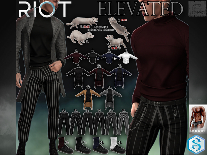 RIOT / Elevated  Set BLACK- Gianni