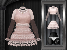 [FAME]  Set  - Malvina / Cocoa - White