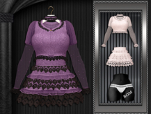 [FAME]  Set  - Malvina / Violet - Black