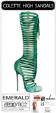Baiastice_Colette High Sandals-Emerald