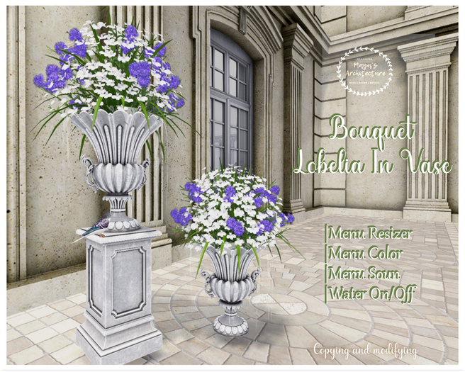 Mayas | Vase with Flowers | Lobelia | Fountain