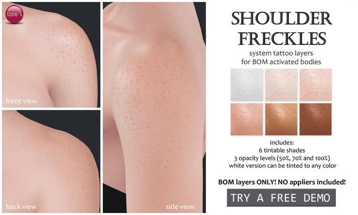 Izzie's - DEMO Shoulder Freckles