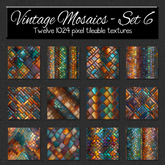 *Wallflowers* Vintage Mosaics - Set 6