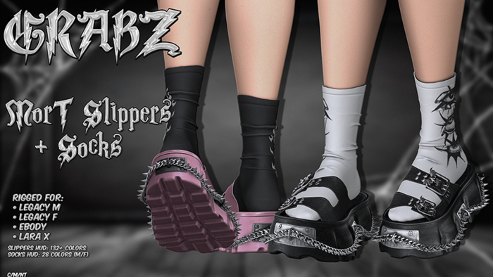 .GRABZ. MorT Slippers + Socks FATPACK