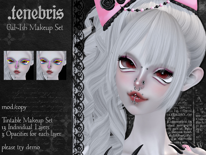 {.tenebris} Gal-Ish Makeup Set {Genus MorphToon}