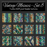 *Wallflowers* Vintage Mosaics - Set 8