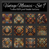 *Wallflowers* Vintage Mosaics - Set 9