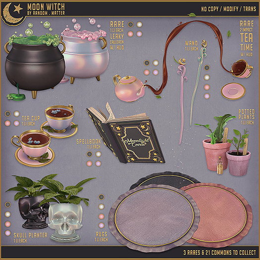 .random.Matter. - Moon Witch FULL SET PINK + RARES