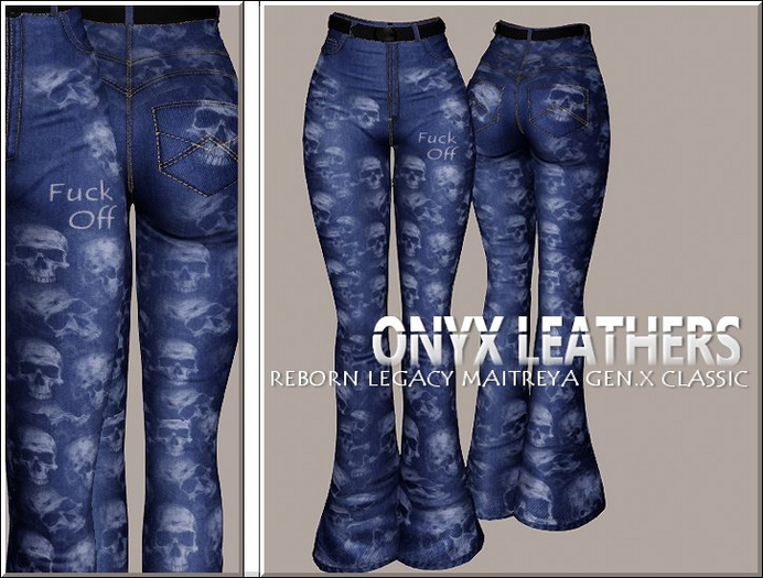 High Waisted Skull Jeans