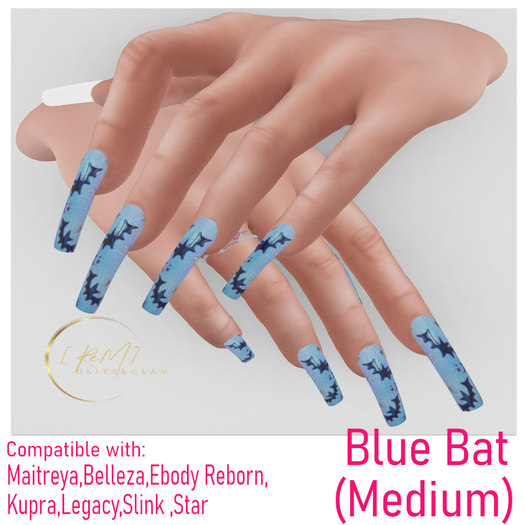 [ReM]  Blue bat (MD) Nails