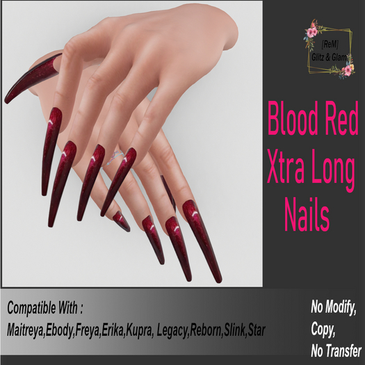 [ReM]  Blood Red Nails (XL)