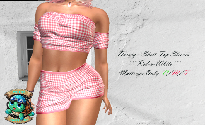 SSC Daisey SkirtSet RedWht Maintreya  BX