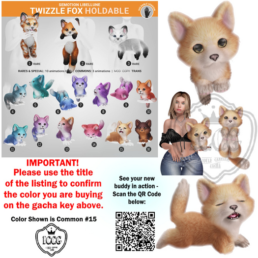 SEmotion Libellune Twizzle Fox Holdable RARE 01