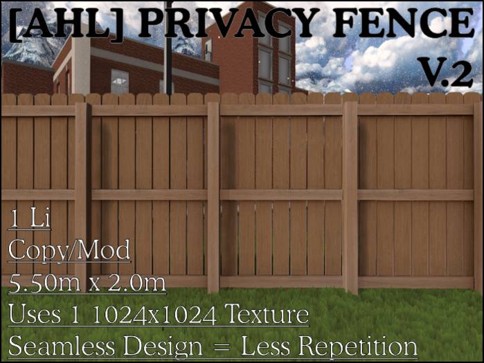 [AHL] Wooden Privacy Fence V.2