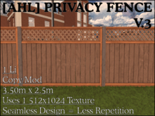 Wooden Privacy Fence V.3.