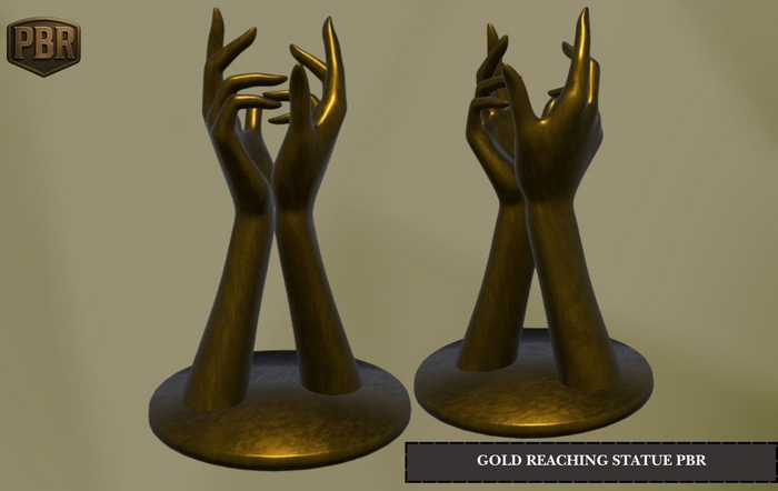 Gold Reaching Statue PBR