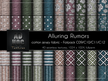 AD HOC - ALLURING RUMORS - Fatpack C09-C10-C11-C12 - Cotton Jersey Fabric (solids, dots, stripes, flowers, hearts)