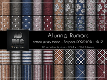 AD HOC - ALLURING RUMORS - Fatpack D09-D10-D11-D12 - Cotton Jersey Fabric (solids, dots, stripes, flowers, hearts)