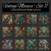 *Wallflowers* Vintage Mosaics - Set 11