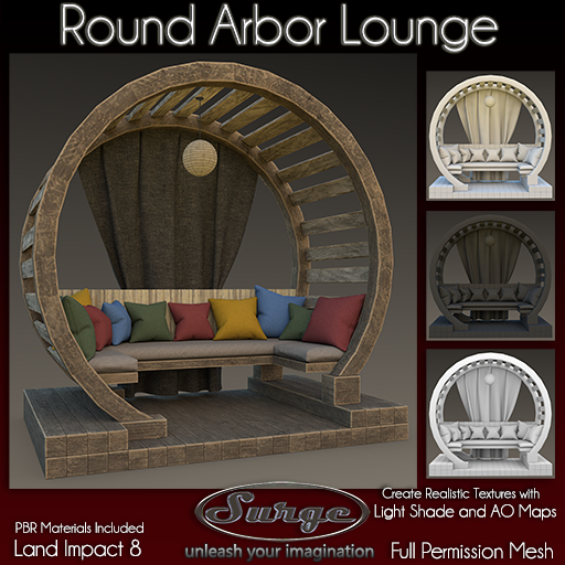 Round Arbor Lounge - Original Full Permission Mesh