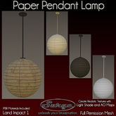 Paper Pendant Lamp - Original Mesh - Full Permission
