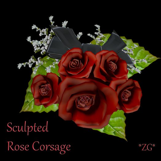 *ZG* Red Rose Corsage 