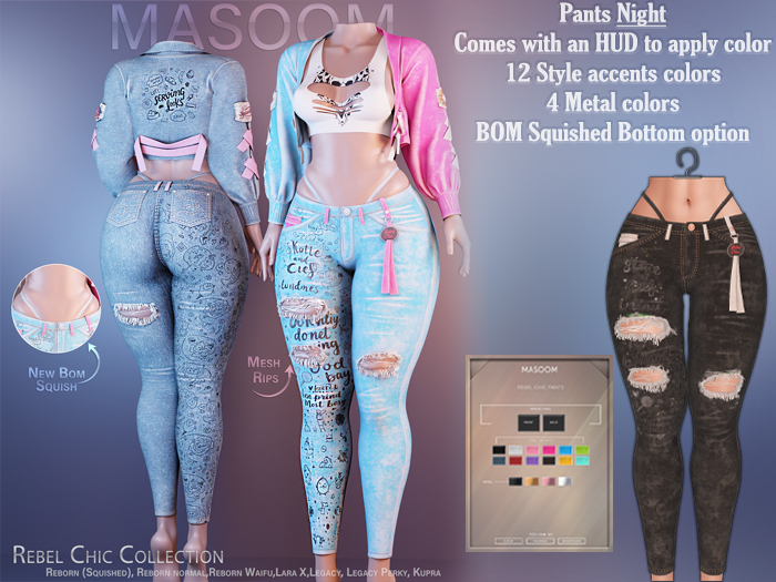 [[ Masoom ]] Rebel Chic Pants - Night
