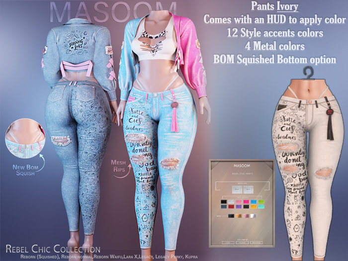 [[ Masoom ]] Rebel Chic Pants - Ivory