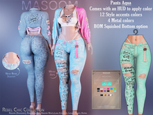 [[ Masoom ]] Rebel Chic Pants - Aqua