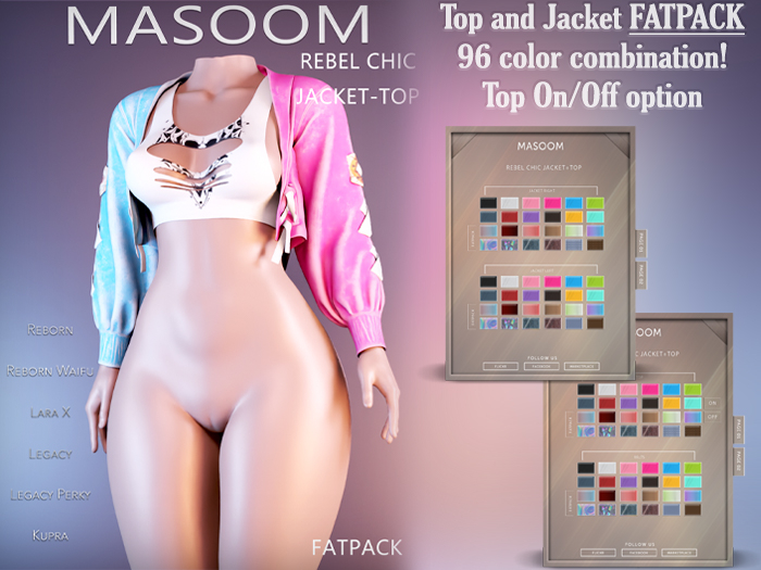 [[Masoom] Top y chaqueta Rebel Chic - FATPACK