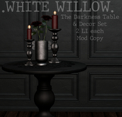 White Willow. The Darkness Side Table & Decor  