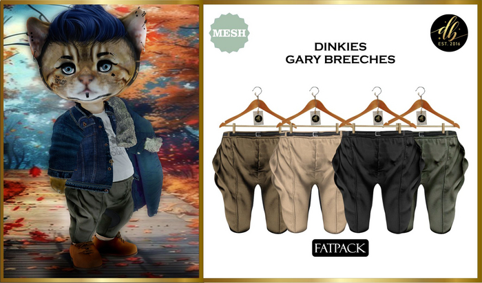 *DB* DINKIES GARY BREECHES* FATPACK