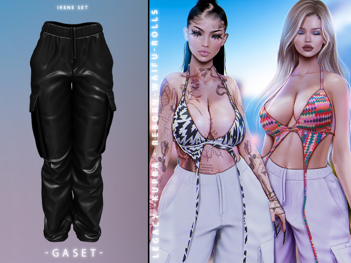 GASET - BLACK LATEX IRENE JOGGER