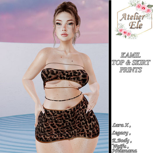 {AE}  KAMIL  TOP & SKIRT PRINTS