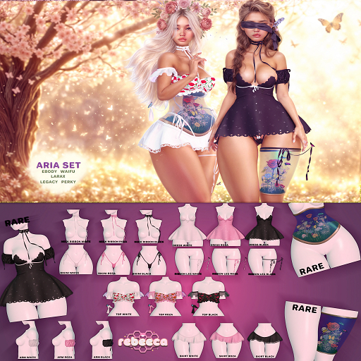 {reBEEca} - Aria  Leg Ribbon White - eBody