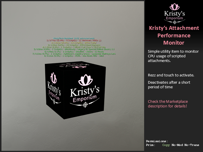 Kristy's Attachment Perf Monitor