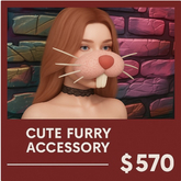 Whiskered Bunny Nose – Cute Furry Accessory with Whiskers & Teeth