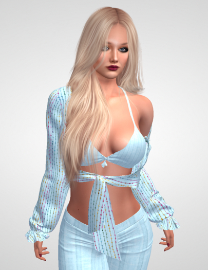 ZJ'S JAZZ COMFY PANTS/2 TOPS BLU"-MAITREYA,LEGACY,ISIS,FREYA