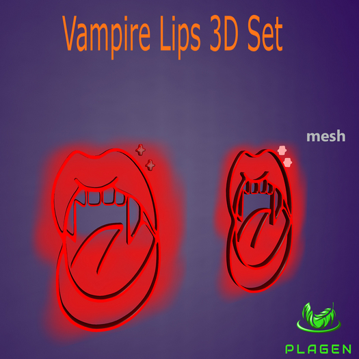 Vampire Lips 3D Set   - PLAGEN  (ADD)
