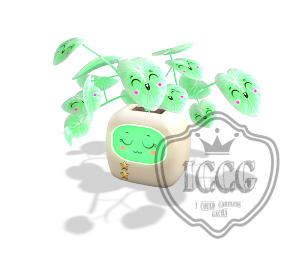 Potted ~ LE GrowBot Philodendron Pot - White w/LE Happy Growbot Seed (Level 2)