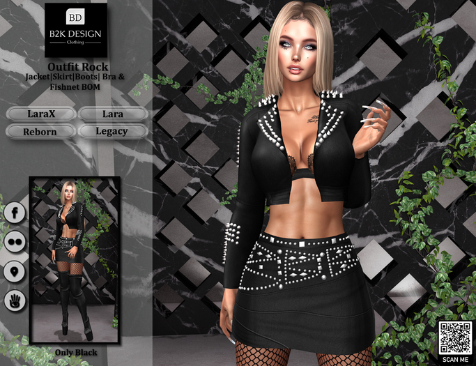..::B2K Design::..Outfit Rock - LaraX - Lara - Reborn - Legacy