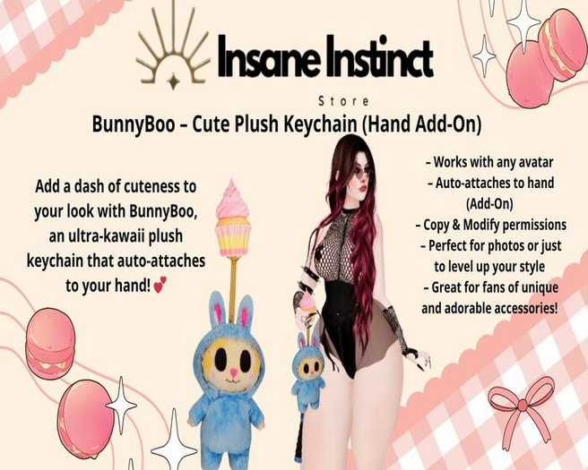 Insane BunnyBoo Cute Plush Keychain  