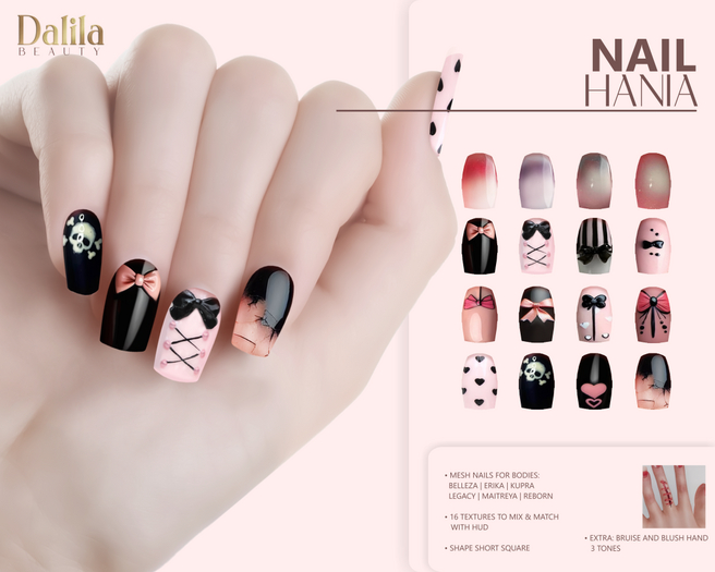 Dalila Hania Short Square Nail Kit