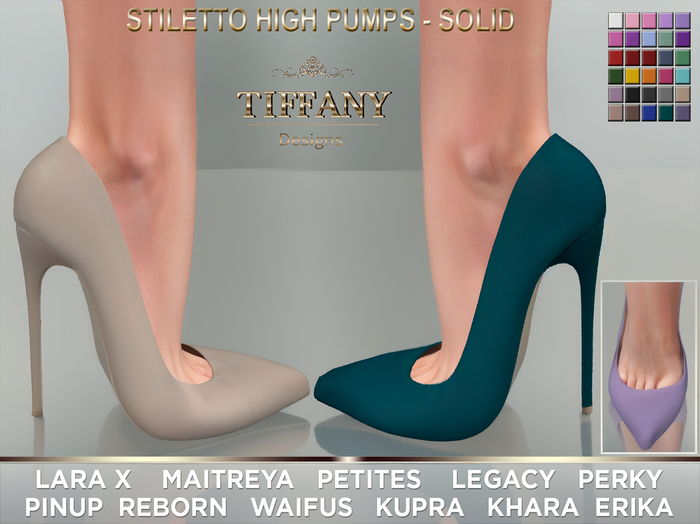 ::TD:: Stiletto High Pumps - Solid