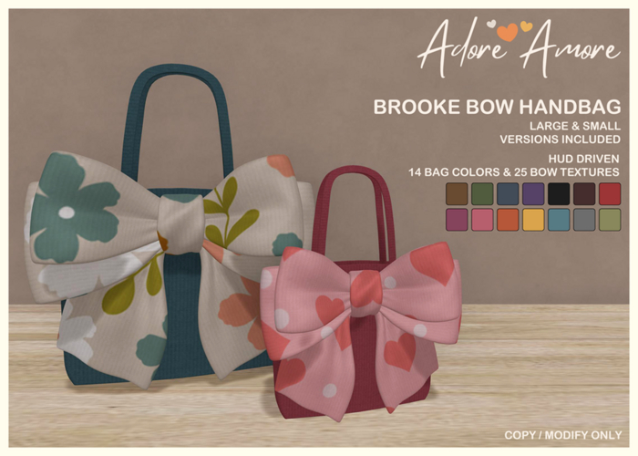 .:Adore:.  Brooke - Bow Handbag