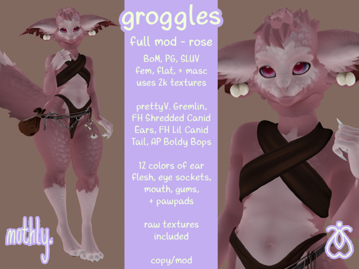 mothly. groggle - rose