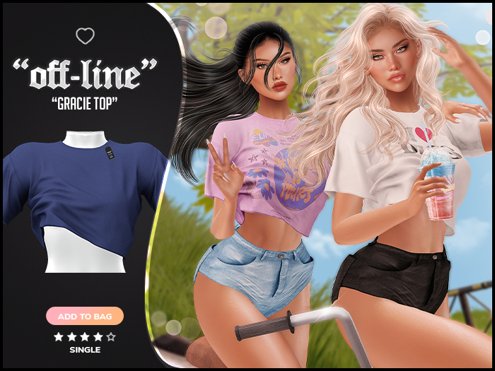 "Off-Line" x "Gracie" Top / Cobalt