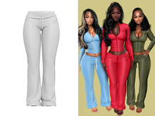 [Brior] Velour Track Pants - (White)