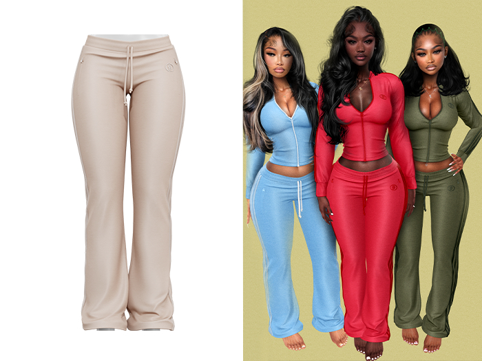 [Brior] Velour Track Pants - (Tan)
