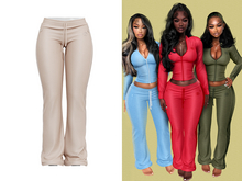 [Brior] Velour Track Pants - (Tan)